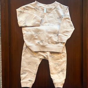 Riley and Cru 6-12 month Sweatshirt and Joggers Set